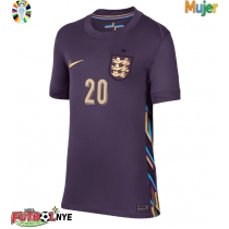 Camiseta Inglaterra Jarrod Bowen #20 Visitante Equipación para mujer Eurocopa 2024 manga corta